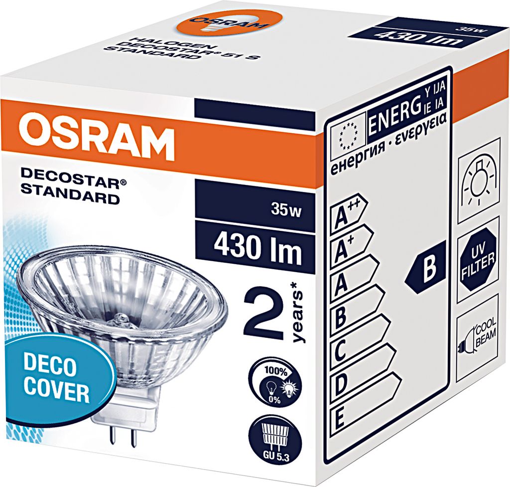 Osram DSTAR 51S, 50 W, GU5.3, MR51, 2000 h, 680 lm, Teplá Obrázok produktu 