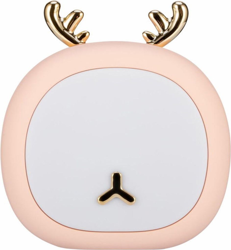 LED Akku Nachtlicht Night Deer Rosa/Weiß 1,1W 3000-6500K Touchdimmer + USB-Anschluss