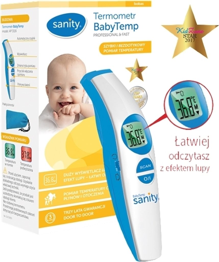 Sanity BabyTemp AP 3116 Fieberthermometer für Babys, 1 Stück