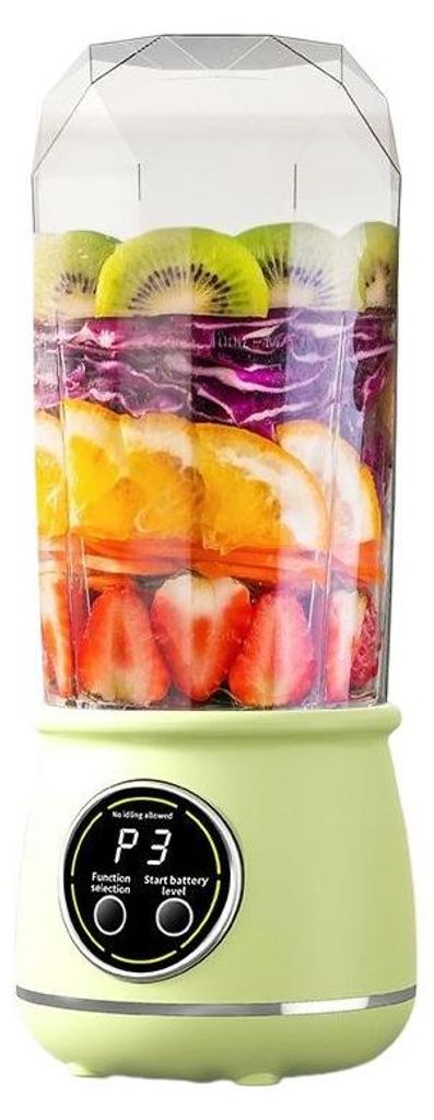Zimilo Tragbarer Kabelloser Standmixer 600ml, 5-Klingen, USB-Aufladung, Mini Smoothie Maker, Multifunktions-Entsafter für Zuhause & Reise, Grün