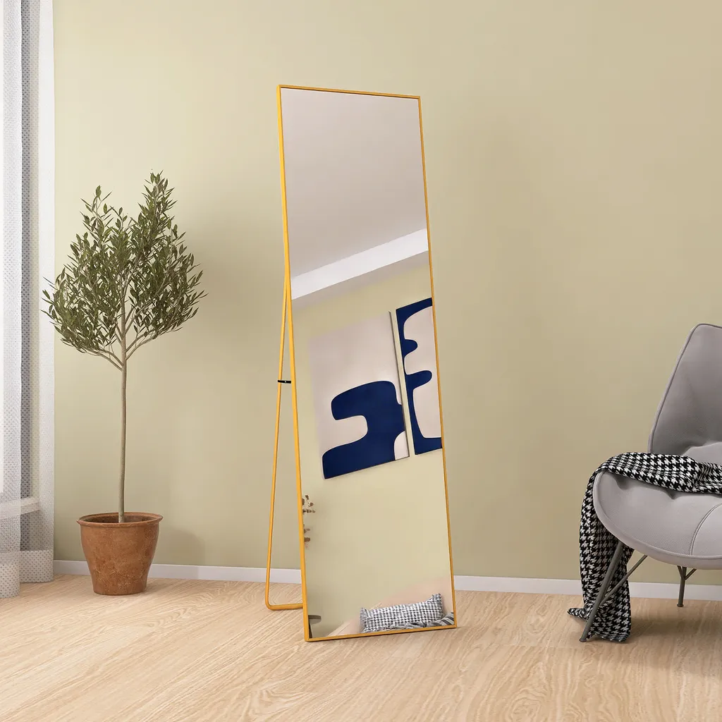 Specchio a Figura Intera 150x40 ProximaX Metallo Dorato Design HD