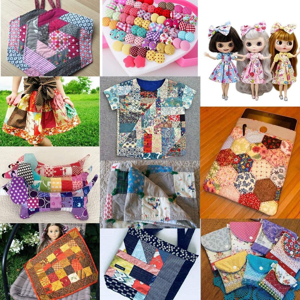 KXVXXV Stoff Set 42 Teile - Baumwolle 25x25cm Patchwork Nähmaterial