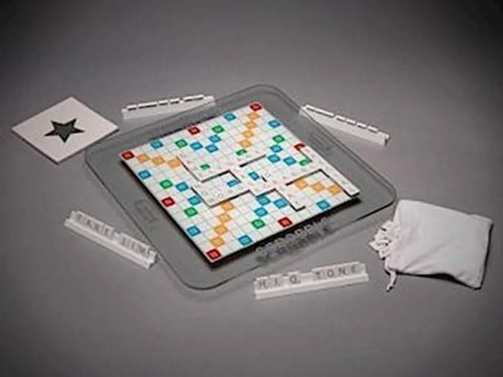 Scrabble de Collection en Verre Design avec Lettres Transparentes Chic