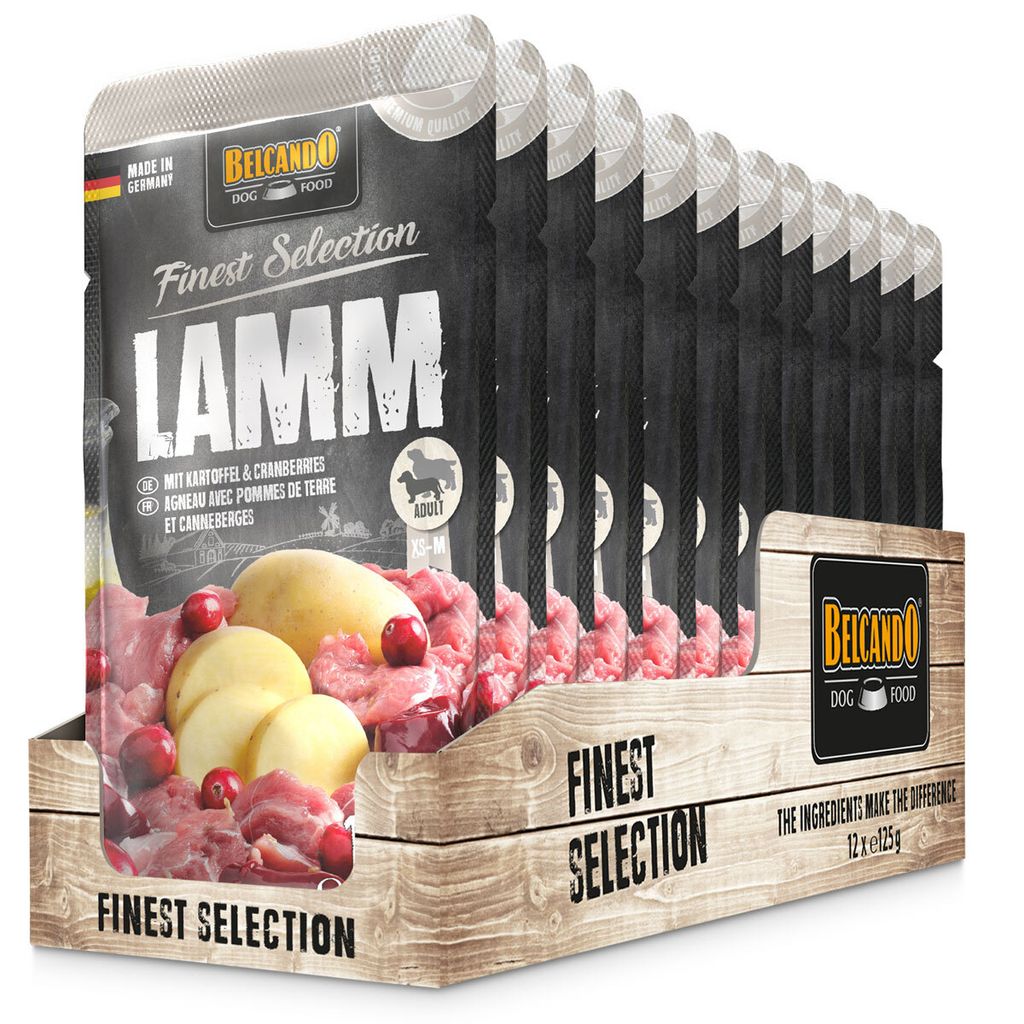 12 x 125 g Belcando Lamm & Kartoffeln mit Cranberries Produktbild 