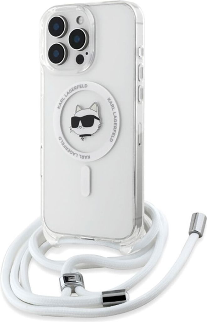 Karl Lagerfeld Iml Choupette Kopf & Cord Magsafe Fall für Iphone 16 Pro - Transparent