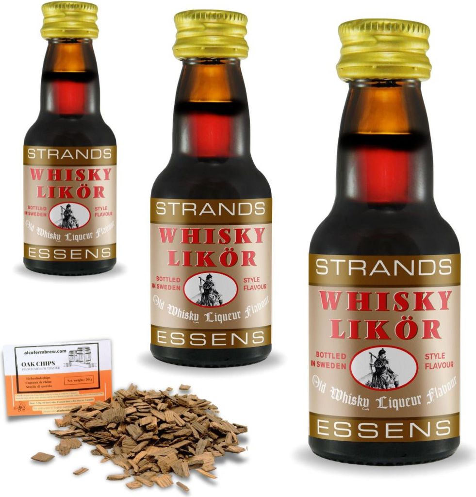 3 x Whisky Likör Essenz 25ml Wodka-Essenz – Wodka-Aroma, Aromaessenz, Wodka-Extrakt