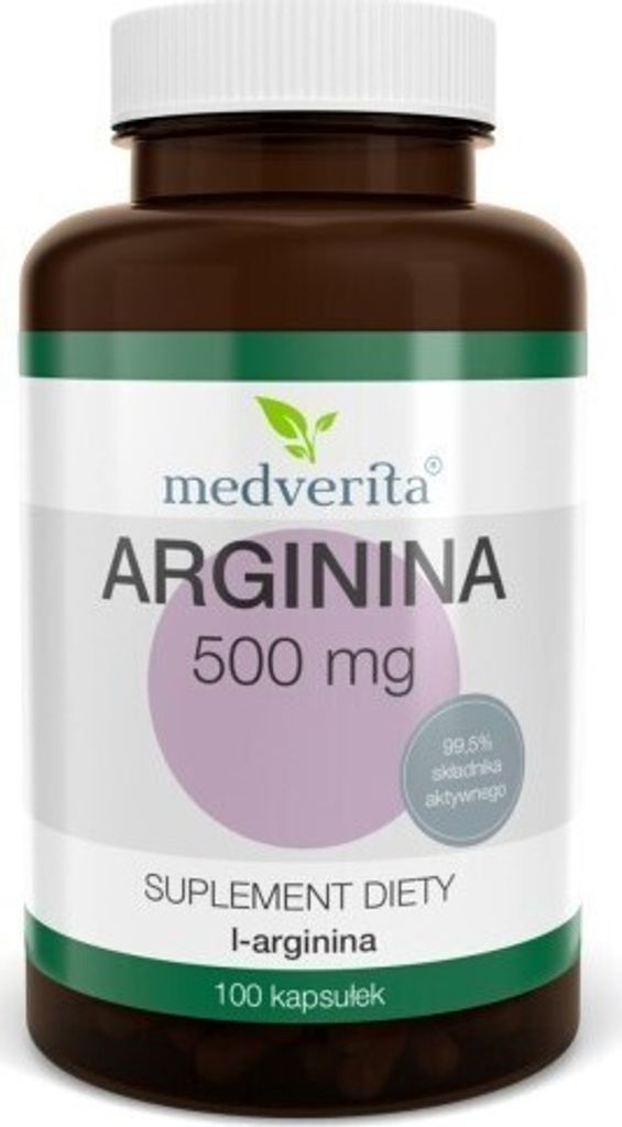 Medverita Arginin 500 mg – 100 Kapseln – Hochdosiertes Produktbild 