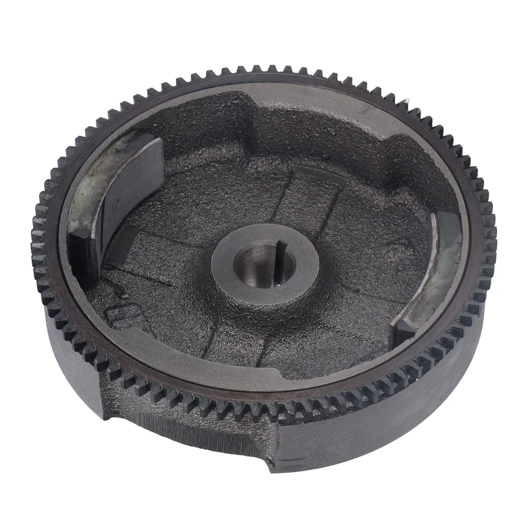 Volant moteur électrique robuste en acier moulé pour groupes essence