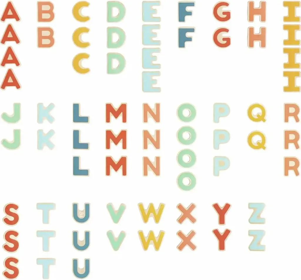 Abécédaire Magnétique Bois Hape - Lettres Pastel Design Éducatif 26 pcs