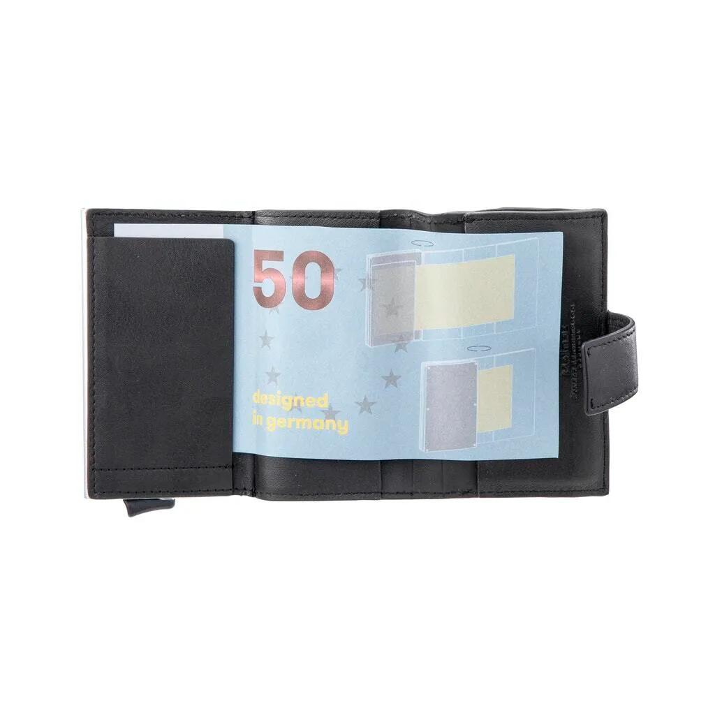 Scatola Portacarte Con Chiusura Magnetica: Contenitore Per Toploader, Capacità 800 Carte O 200 Toploader, Dimensioni 33x10,5x8 Cm, Nero Opaco