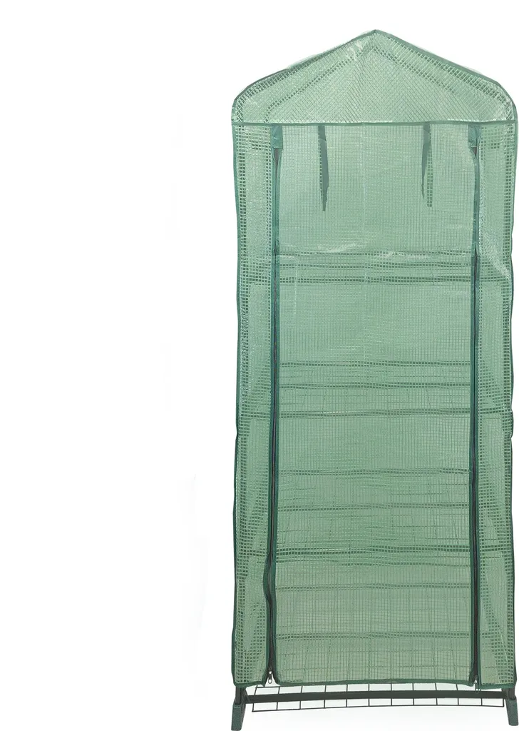 Serre plastique PE avec structure en acier et 4 étagères modulables - 3