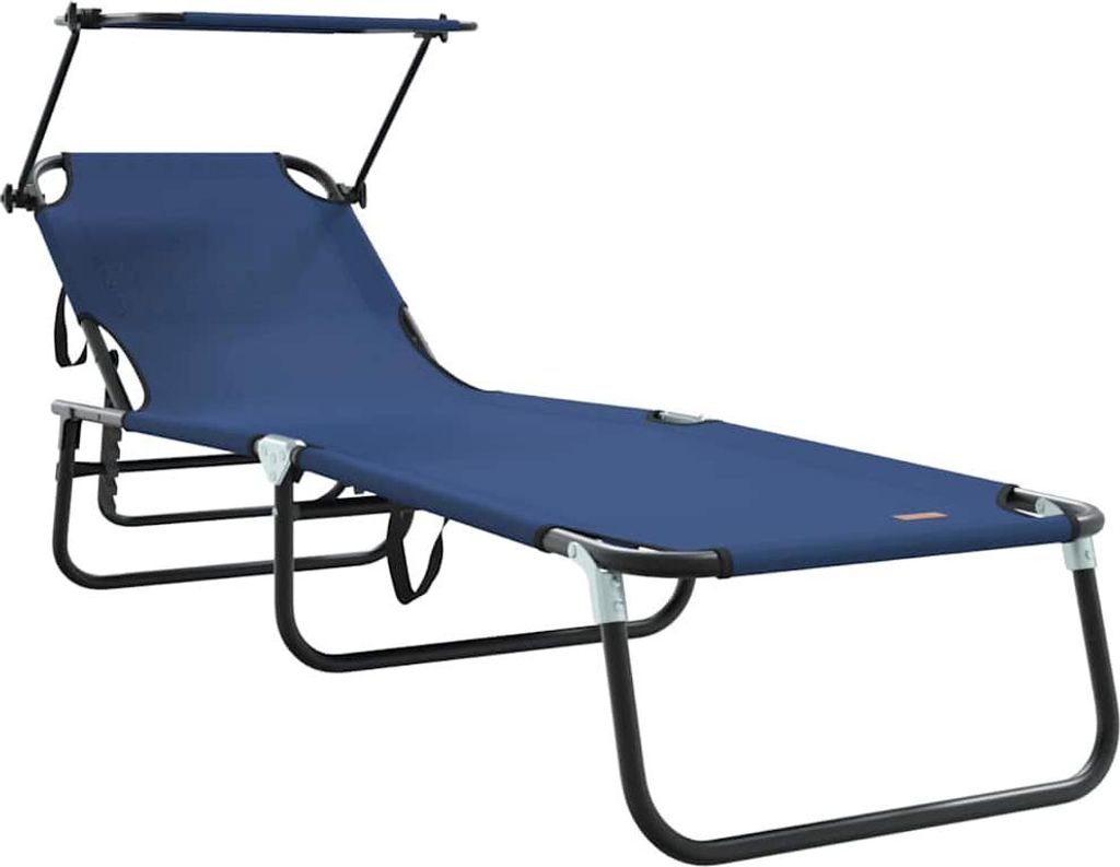 vidaXL Klappbare Sonnenliege Blau 190 x 57 x 81 cm Oxford