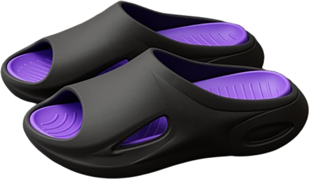 INF Bequeme schwarz-lila Hausschuhe Violett 39-40