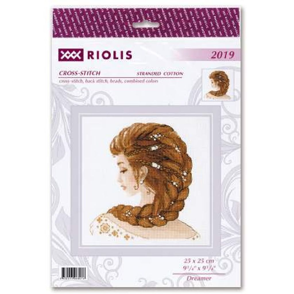 Riolis Kreuzstich-Set 'Hochzeitsstrauß' – 25x25 Cm, 14 Farben, Mit AIDA-Stoff – All-in-One-Set