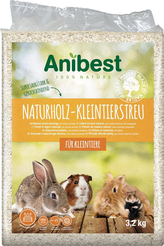 Anibest Kleintierstreu, 100% natürliche Einstreu für Produktbild 