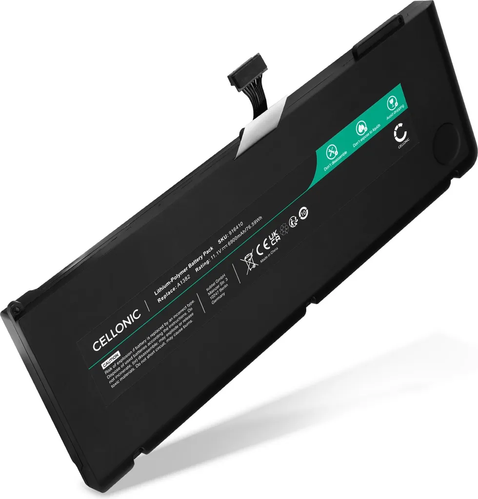 CELLONIC Batteria compatibile con Apple MacBook Pro 15 - A1286 2011-2012, A1382, 661-5844, MC721LL/A 6900mAh 11.1V