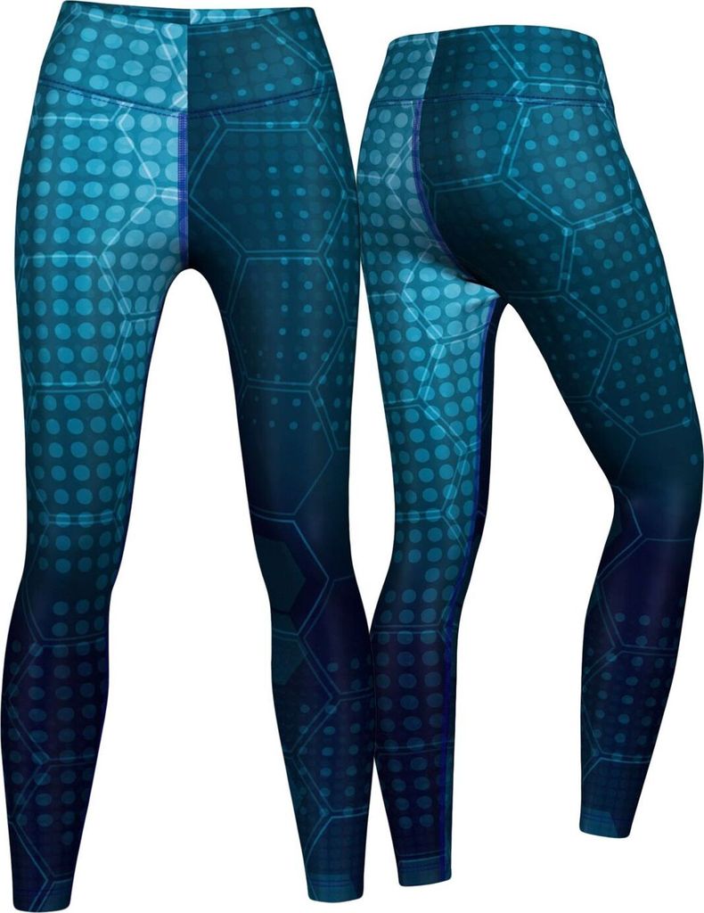 Blue Galaxy Texture Leggings sehr dehnbar für Sport,Yoga, Gymnastik, Training, Tanzen & Freizeit, Größe:M