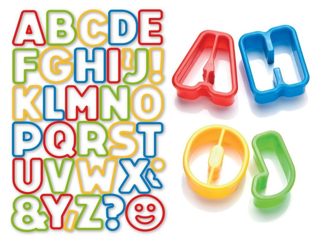 Ausstechformen Buchstaben DELÍCIA KIDS, 34 St.