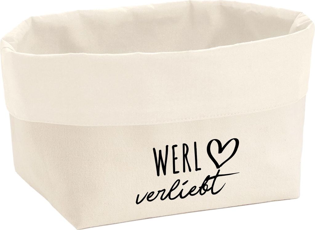 Huuraa Organizer Werl verliebt 3 Liter Medium Canvas Baumwolle Utensilo Geschenkidee