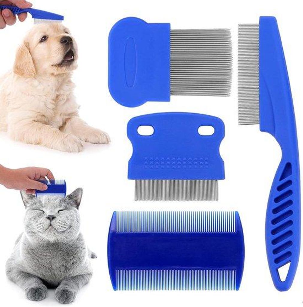 Pflegeset für Hunde Katzen 4-teilig Edelstahl