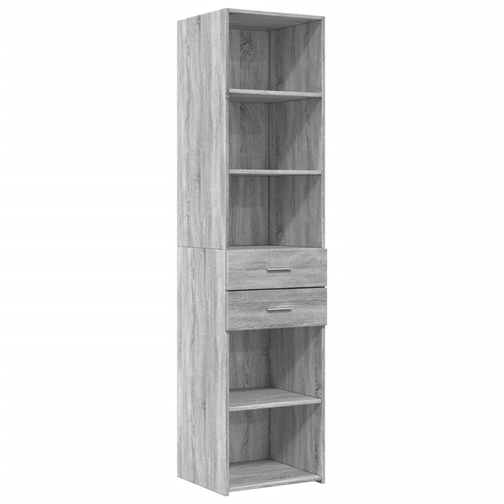 "SALE 2026" Highboard Grau Sonoma 45x42,5x185 cm Holzwerkstoff - Kommoden DE 596325