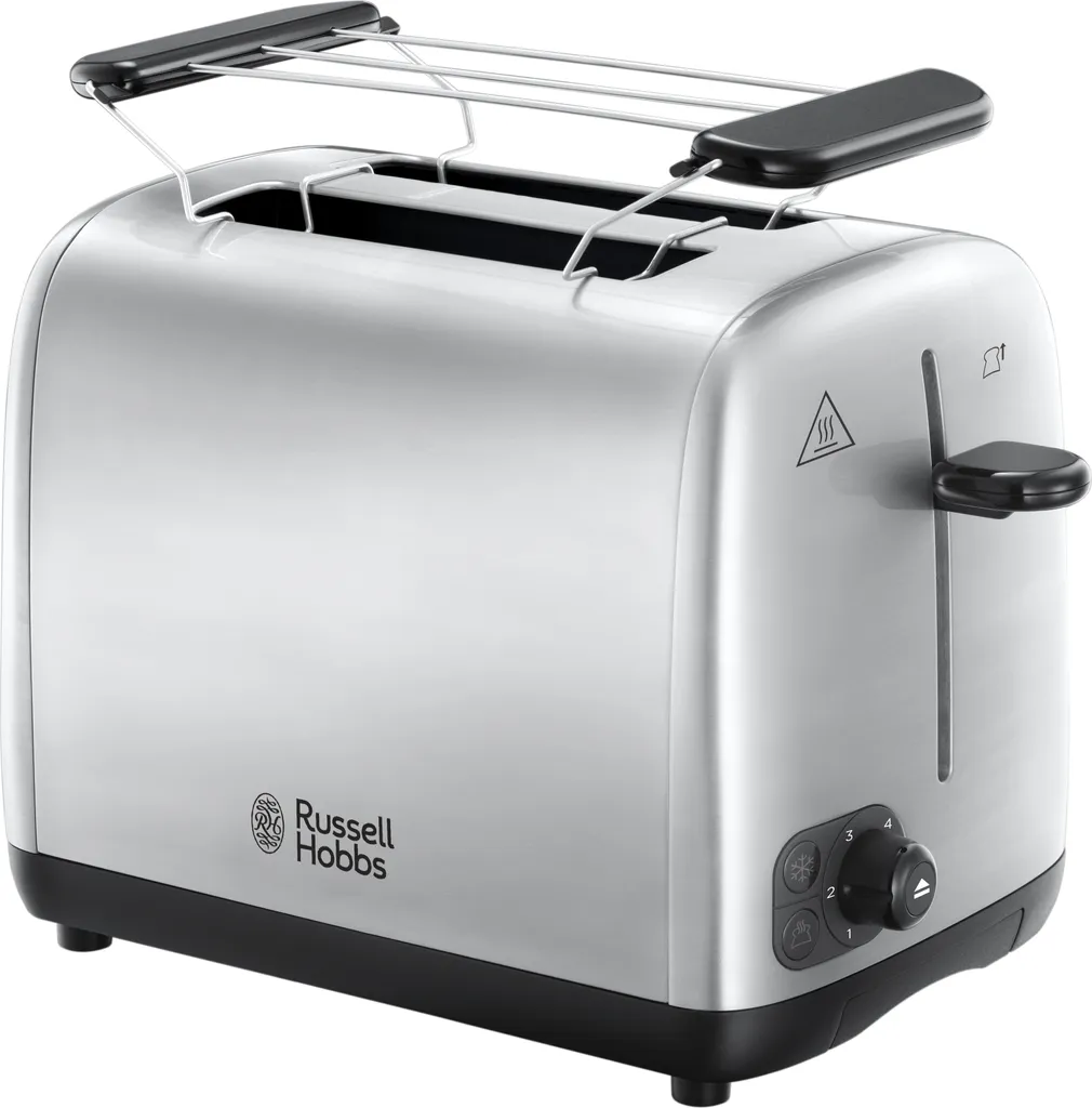 Russell Hobbs 24080-56 Grille-Pain 2 Fentes 850W Argent Inox Durable