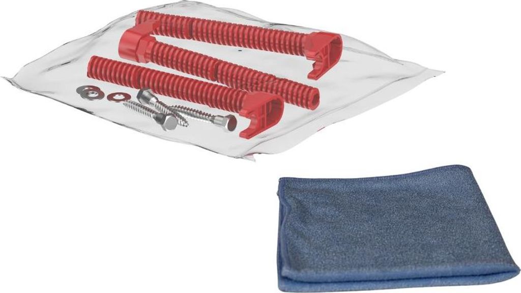 BADfabrik24 ACO ShowerDrain S+ Ersatzbefestigungsset + Mikrofasertuch