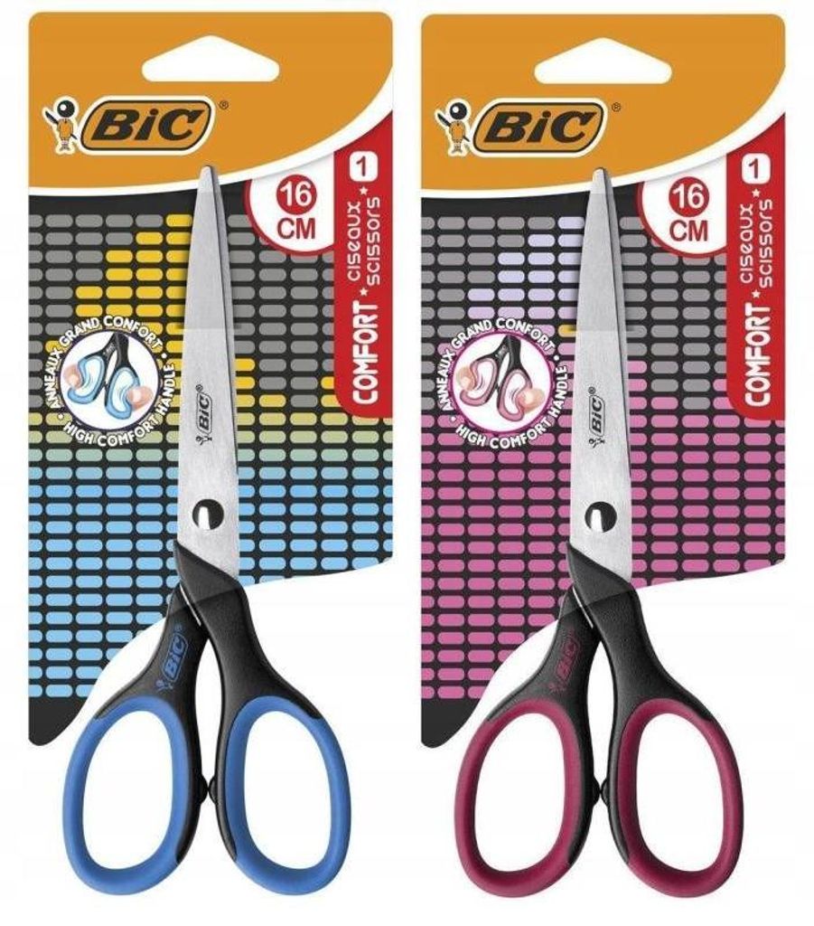 BIC Comfort nożyczki 16cm blister mix kolorów 1 sztuka Immagine del prodotto 