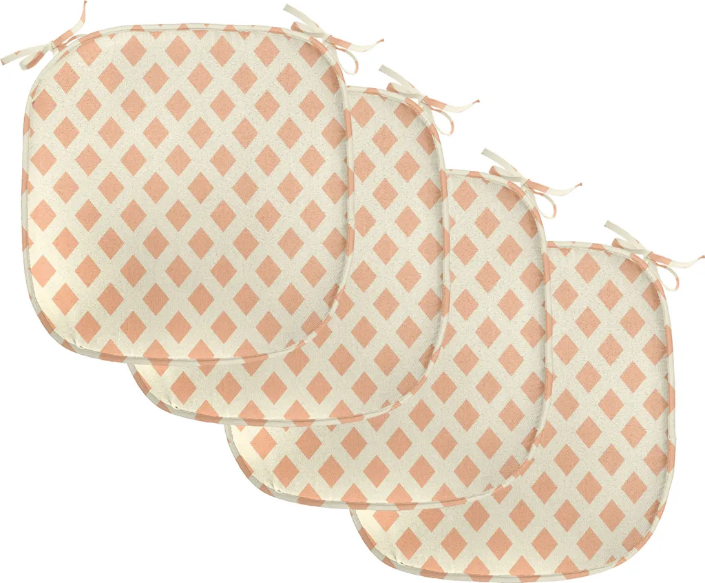 Set 4 Cuscini Sedie Cucina ABAKUHAUS 40x40 Arancione Impermeabile