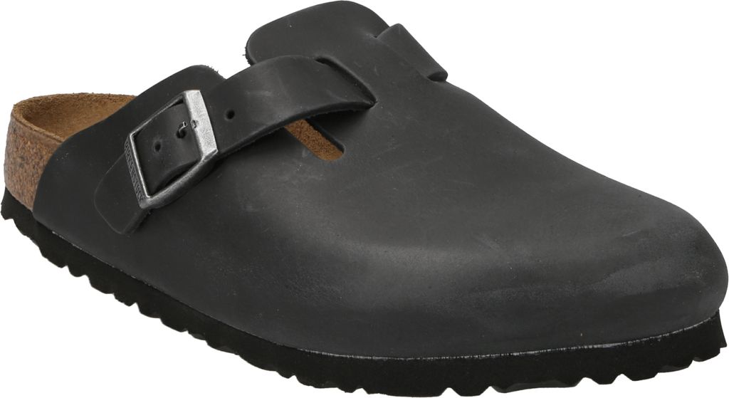 Birkenstock Hausschuhe Boston, Glattleder, Schwarz Produktbild 