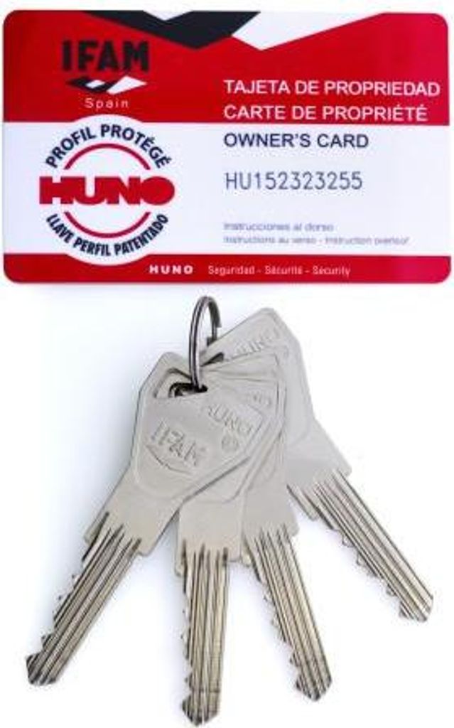 Europäischer Profilzylinder HUNO 30X30 vernickelt IFAM - 1000