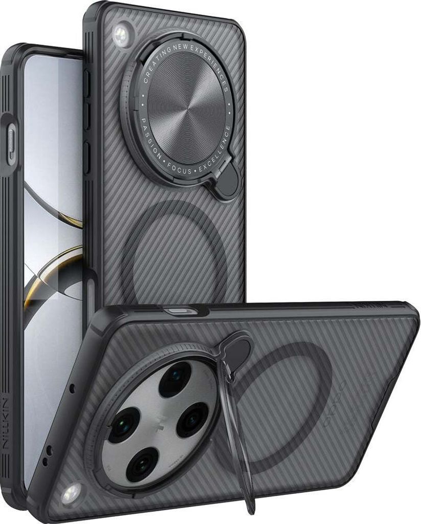 Handyhülle für Oppo Find X8 Pro, Nillkin CamShield Prop Magnetic mit MagSafe, Rauchfarben-Schwarz