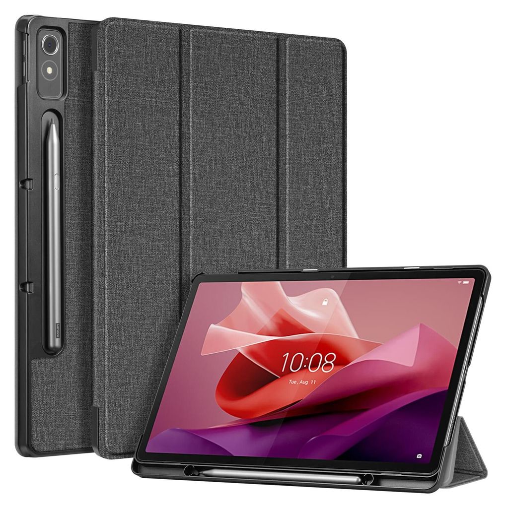 Fintie Hülle mit Stifthalter für Lenovo Tab P12 Tablet 12,7" TB370FU 2023, Ultradünne Flip Case Cover mit Auto Schlaf/Wach, Ständer Funktion, D...