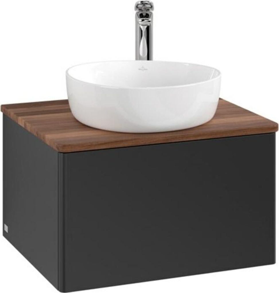 V&B Waschtischunterschrank ohne Frontstruktur Antao 60x36x50cm, HL, WBP w. wal, bla m Lac