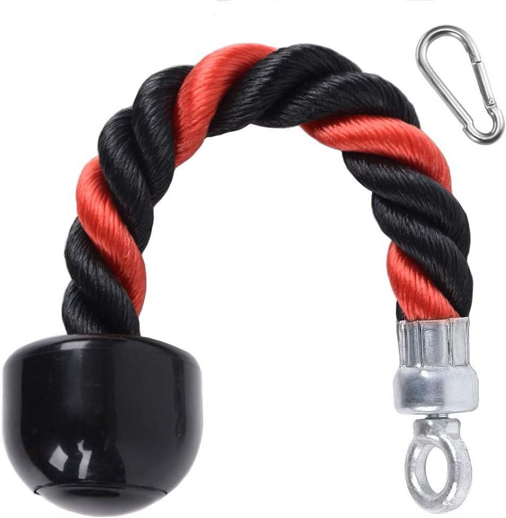 Trizepsseil fš¹r Sport, Gewichtstraining, Trizepstraining, Nylon, rutschfeste Griffe fš¹r Rš¹cken, Bizeps, Trizeps, Fitnessstudio oder Zuhause