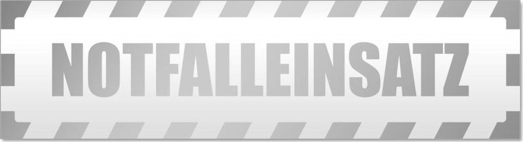 Notfalleinsatz gestreift Magnetschild Schild magnetisch