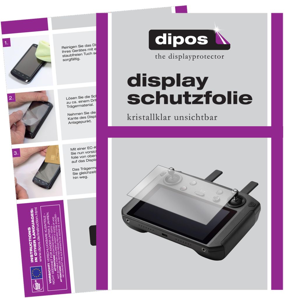 2x Schutzfolie für DJI Smart Controller klar Displayschutzfolie Display Schutz