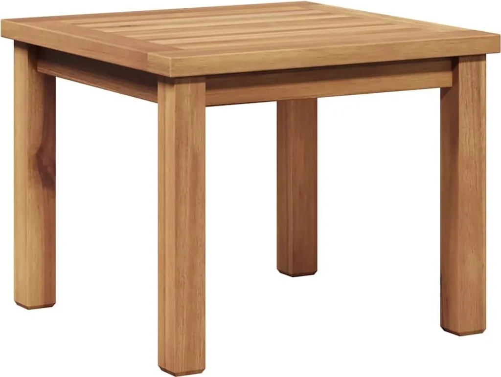 Tavolino da Caffè 45x45 Teak Massello Marrone - Design Minimalista Top