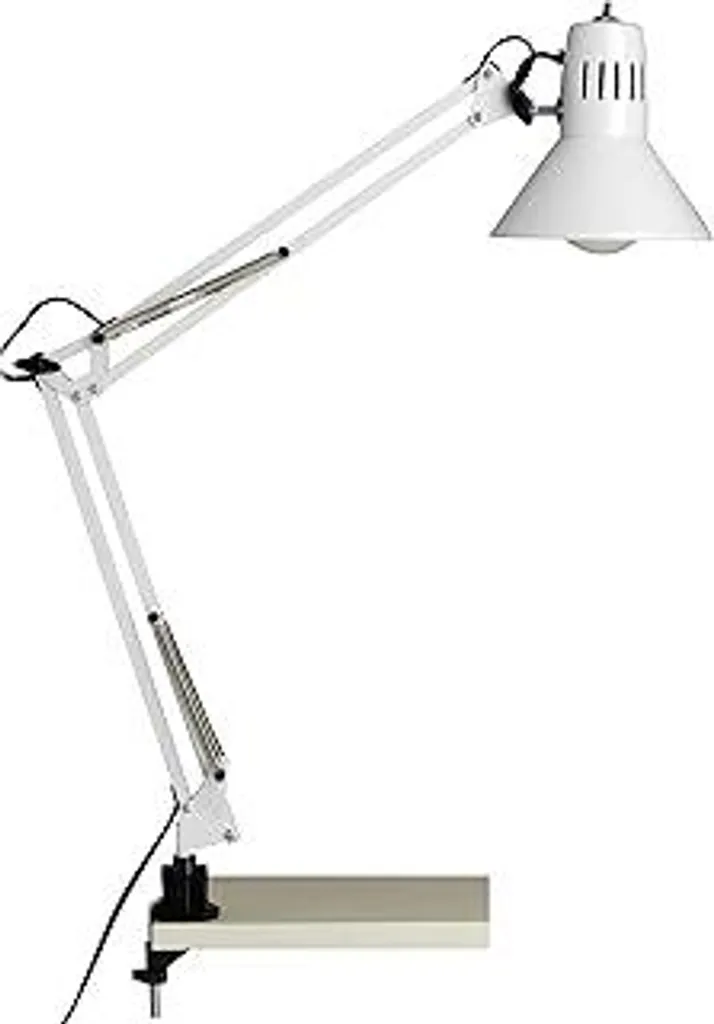 Brilliant Hobby 10802/05 Lampada a Morsetto Bianca | Scrivania e Lavoro