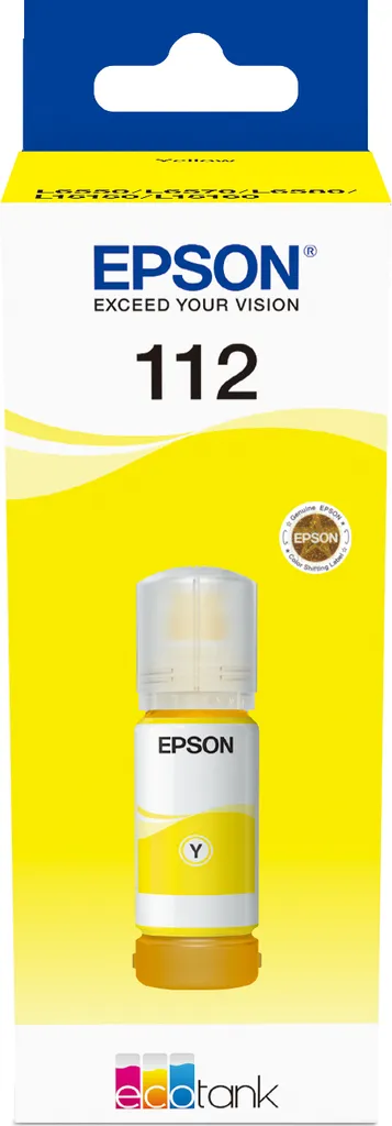Epson 112 Giallo Originale EcoTank 70ml - Inchiostro a Pigmenti