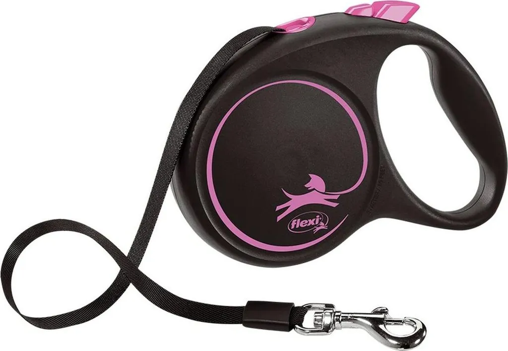 Passeggiate Felici con Flexi Design Rosa S | Guinzaglio 5m per Piccoli