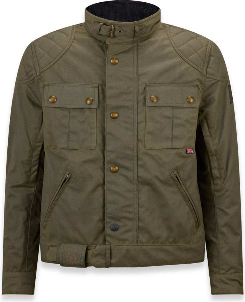 Belstaff Brooklands Motorrad Wachsjacke, oliv, 6XL