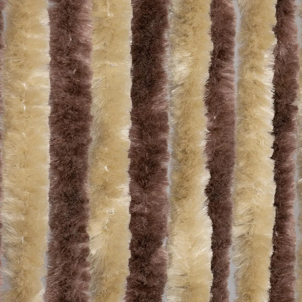 Rideau de porte anti-insectes Moritz en velours chenille 90x220 beige