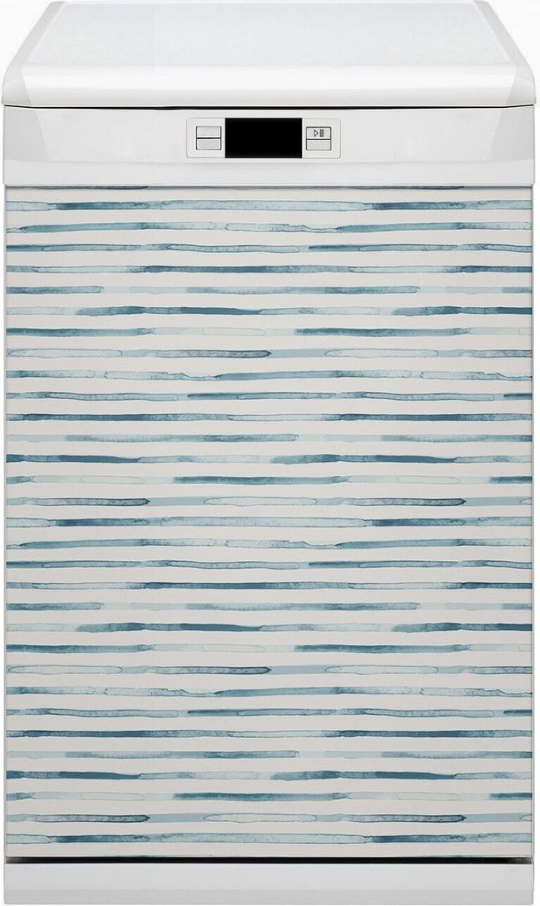 Geschirrspüle Magnet für Spülmaschine Magnetmatte Küche Magnete Dekorative 45x80 cm - Blaue Linien