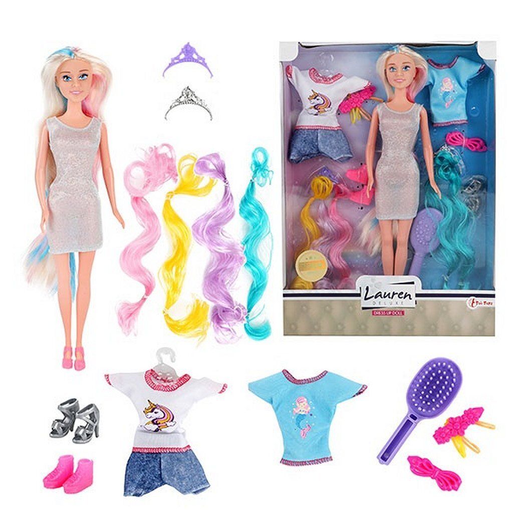 Toi Toys Lauren tienerpop hairextensions