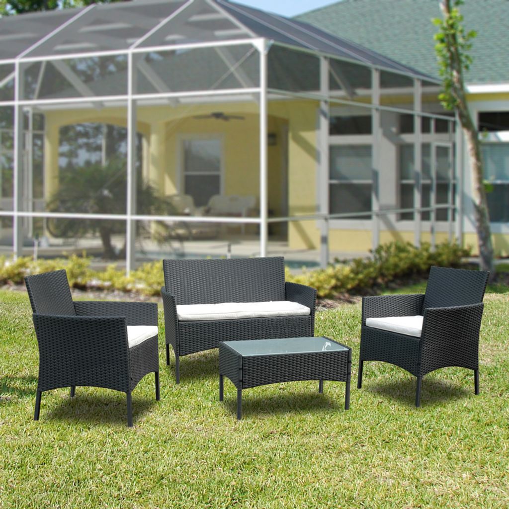 Gartenmöbel Ecksofa Sitzgruppe Lounge Sessel Garnitur Terrassen Lounge Set 