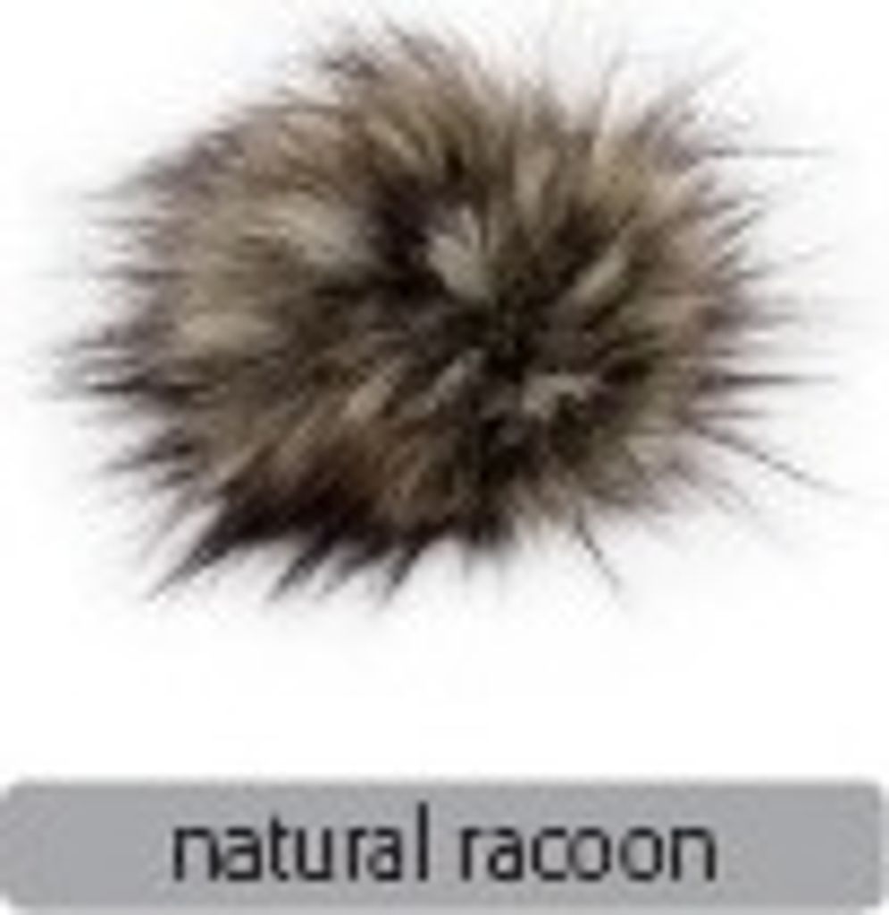 Pro Lana Kunstfell Pompon 12-14cm mit Druckknopf 017 natural