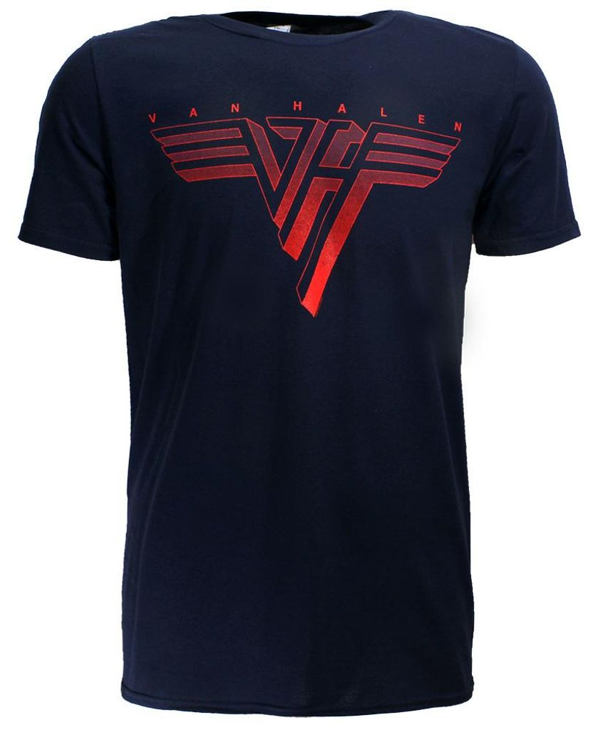 Eddy Van Halen – Klassisches rotes Logo-T-Shirt - M