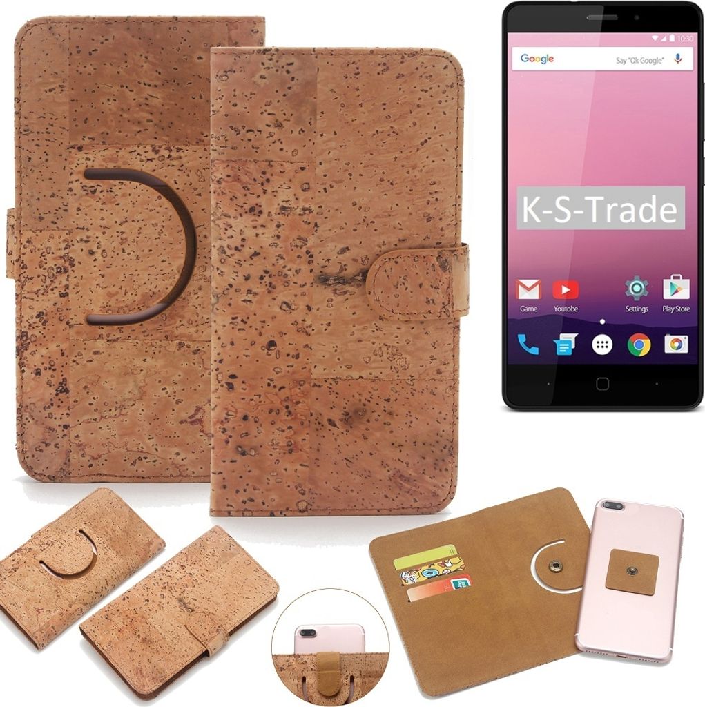 K-S-Trade Handy Hülle Schutz Hülle kompatibel mit Vernee Thor E Handyhülle Schutzhülle Korkhülle Kork-Hülle 1x
