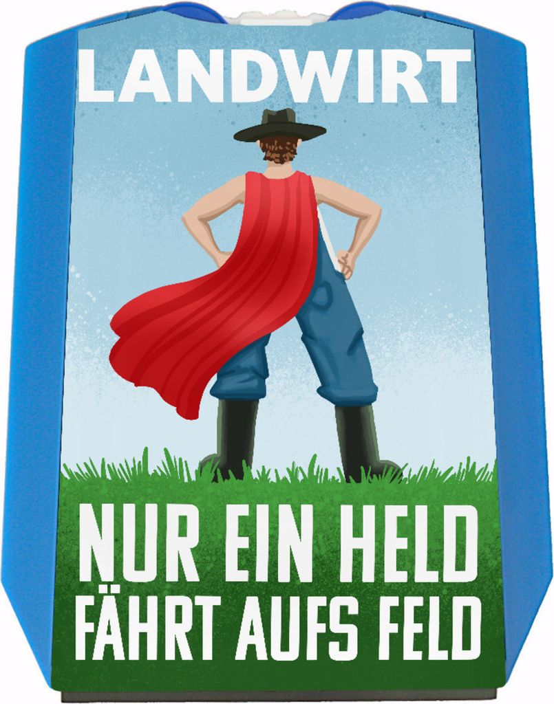 Landwirt - Nur ein Held fährt aufs Feld Parkscheibe mit 2 Einkaufswagenchips